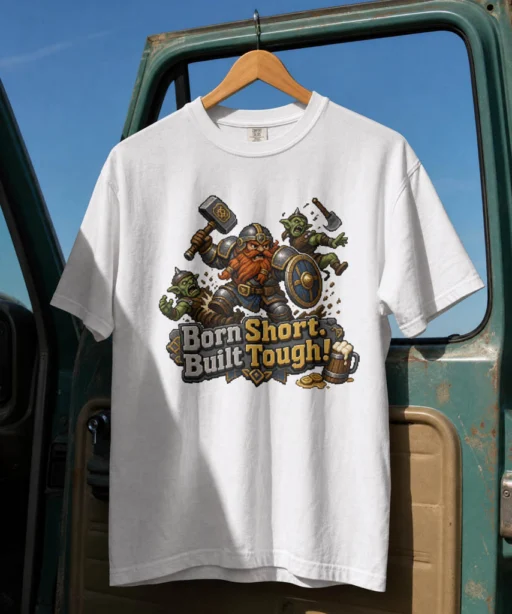 Alternative view of Born Short. Built Tough! (Dwarf)