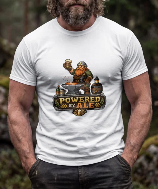 Alternative view of Powered by Ale (Dwarf)